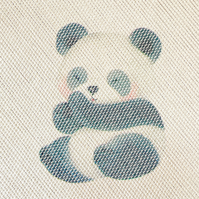 91家纺网 家纺一手货源 找家纺 富馨莱 2025新款幼儿园古藤席冰丝席双面可用儿童凉席双面凉感 竹子熊猫