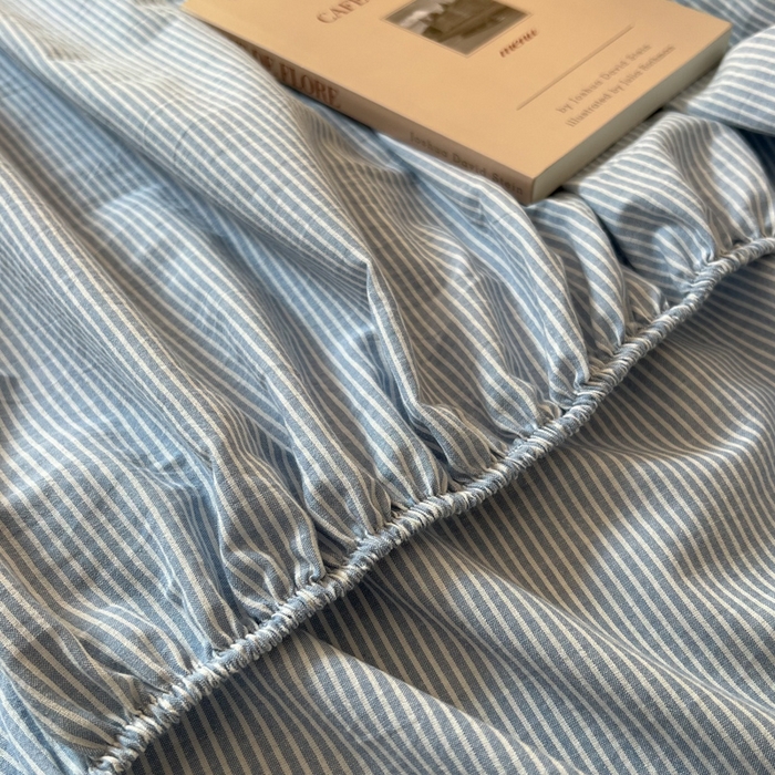 91家纺网 家纺一手货源 找家纺 恋之语 2025新款全棉纯棉色织床笠单品单床笠床笠单件 简约芳菲