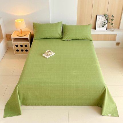 91家纺网 家纺一手货源 找家纺 （总）春皖家纺 2025新款A类全棉简约老粗纱布四件套风格一-普通款单床单