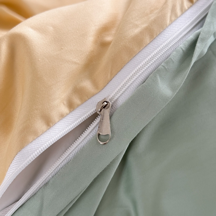 91家纺网 家纺一手货源 找家纺 艾迪尚家纺 2025新款A类纯色双拼长绒棉纯棉刺绣系列单品被套 被套单件（有单品 可定制） 黄芽翠眠