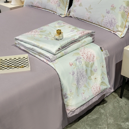 归属2025新款水洗真丝夏被四件套空调被夏凉被 绣球