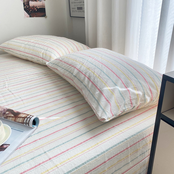 91家纺网 家纺一手货源 找家纺 艾咪-Amy ntmy 2025新款全棉纯棉色织水洗棉单品-平铺款 且乐粉