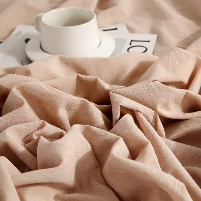 91家纺网 家纺一手货源 找家纺 恋之语 2025新款全棉纯棉色织被套单品单被套被套单件 米驼青年