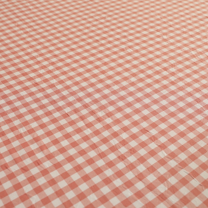 91家纺网 家纺一手货源 找家纺 绒多多 2025新款简约水洗棉色织床笠 粉玉小格