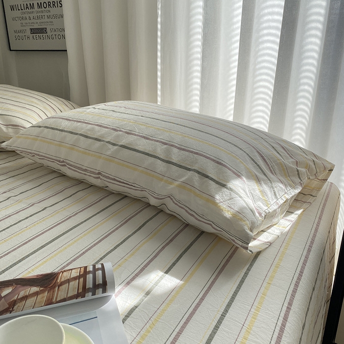 91家纺网 家纺一手货源 找家纺 艾咪-Amy ntmy 2025新款全棉纯棉色织水洗棉单品-平铺款 且乐绿