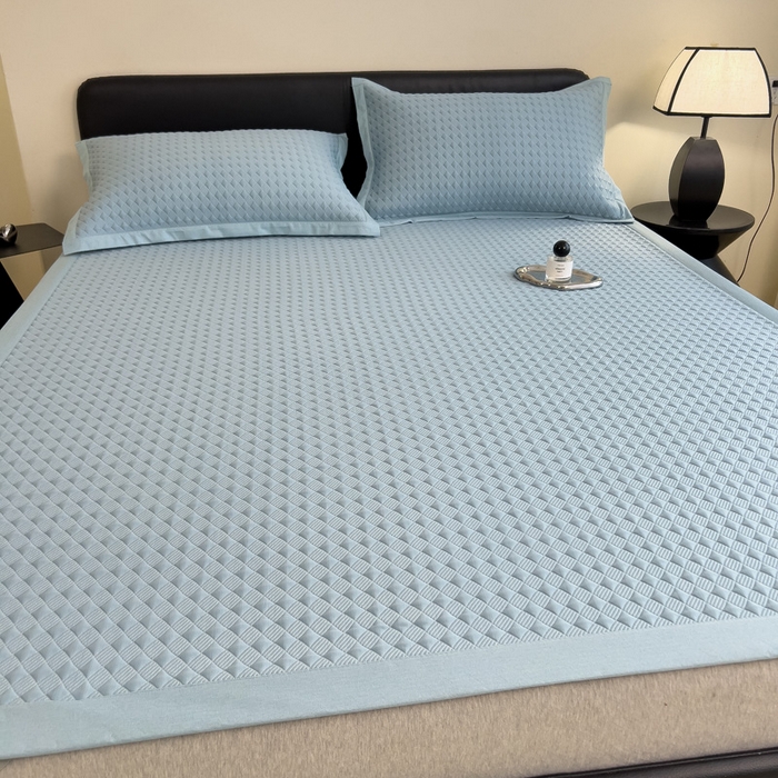 91家纺网 家纺一手货源 找家纺 （总）席世家 2025新款凉感席冰豆豆席子三套件凉席床笠