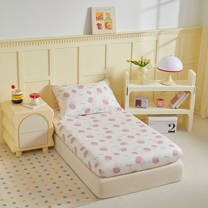 91家纺网 家纺一手货源 找家纺 （总）ds生活馆 2025新款儿童纯棉精梳棉系列单床笠