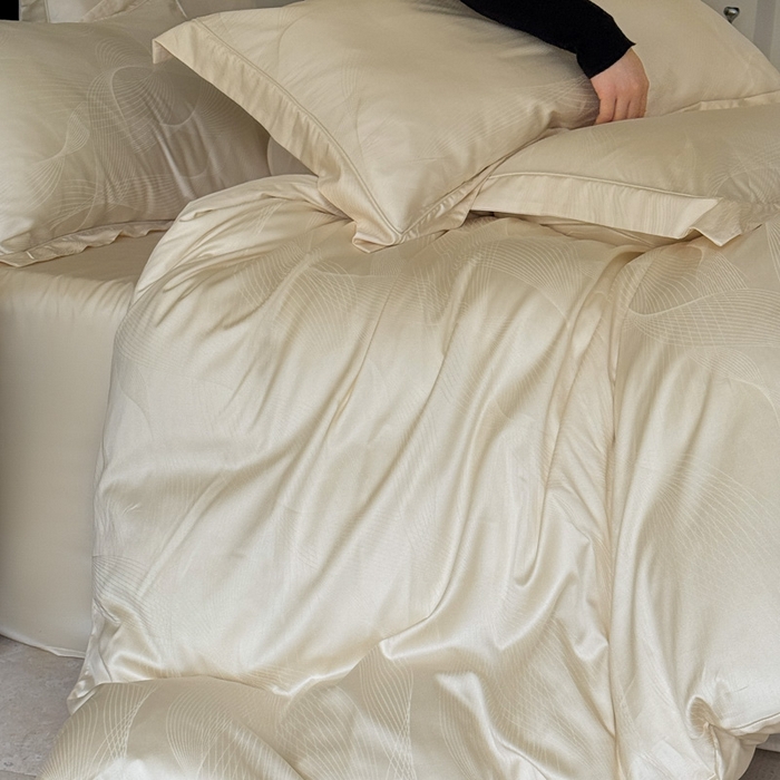 91家纺网 家纺一手货源 找家纺 莱豫家纺 2025新款天丝棉提花四件套 媞娜米