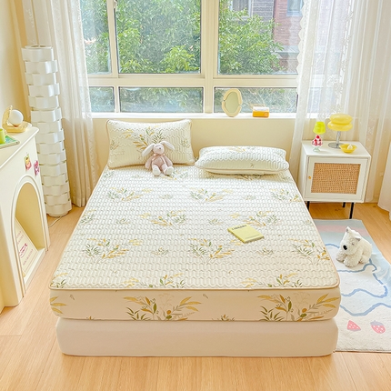 91家纺网 家纺一手货源 找家纺 （总）可恩欣 爆款加厚乳胶凉席床笠三件套可单卖可组合凉感丝夏被四件套