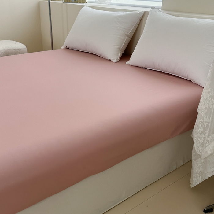 91家纺网 家纺一手货源 找家纺 艾迪尚家纺 2025新款A类纯色双拼长绒棉纯棉刺绣系列单品床笠 床笠单件（有单品 可定制） 淡绿粉韵