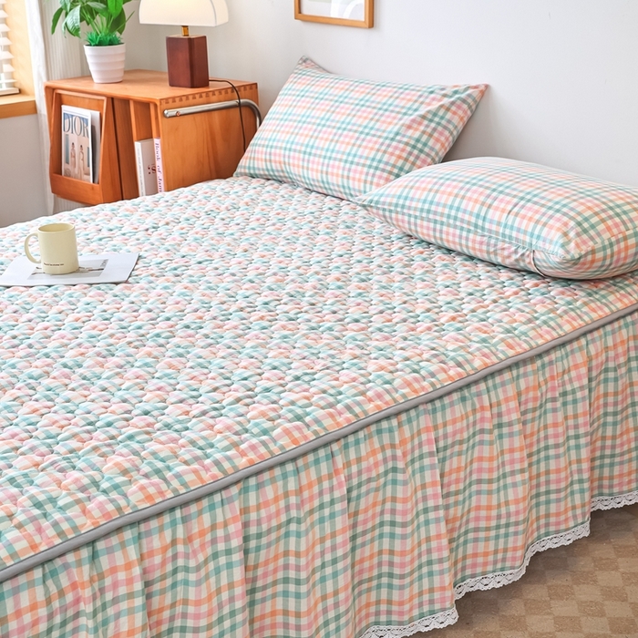 91家纺网 家纺一手货源 找家纺 （总）乐逸家纺 2025新品全棉色织床裙