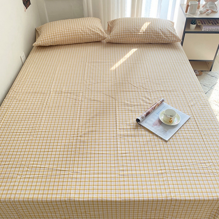 91家纺网 家纺一手货源 找家纺 艾咪-Amy ntmy 2025新款全棉纯棉色织水洗棉单品-平铺款 米雅黄