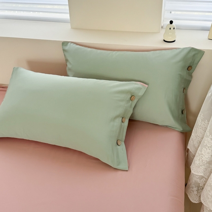 91家纺网 家纺一手货源 找家纺 （总）2025新款A类纯色双拼长绒棉纯棉刺绣系列单品枕套 枕套单件（有单品 可定制）