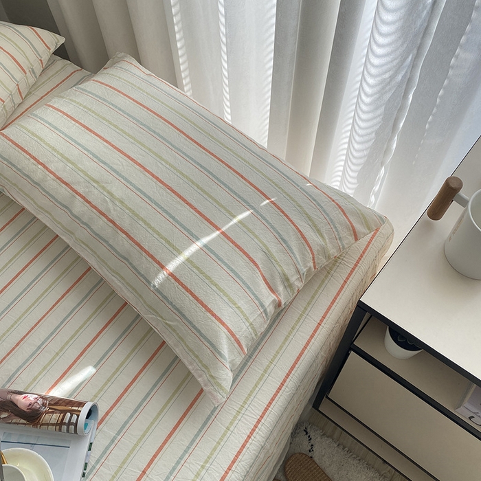 91家纺网 家纺一手货源 找家纺 艾咪-Amy ntmy 2025新款全棉纯棉色织水洗棉单品-平铺款 且乐橙