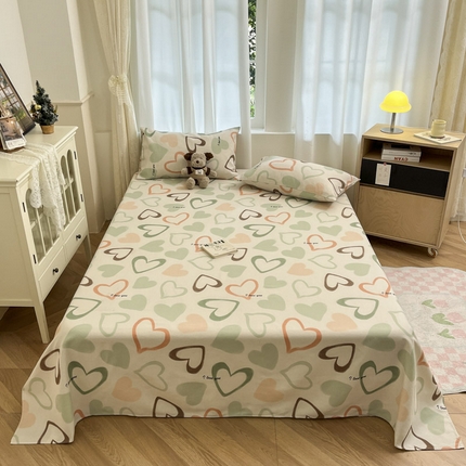 91家纺网 家纺一手货源 找家纺 总 新印象 2025新款原棉包边工艺款老粗布床单三件套