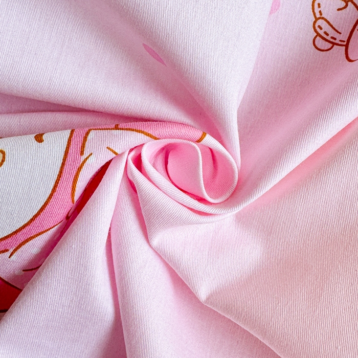 91家纺网 家纺一手货源 找家纺 呗旺鹿 2025新款正版三丽鸥全棉13372单品床单 童趣美乐蒂