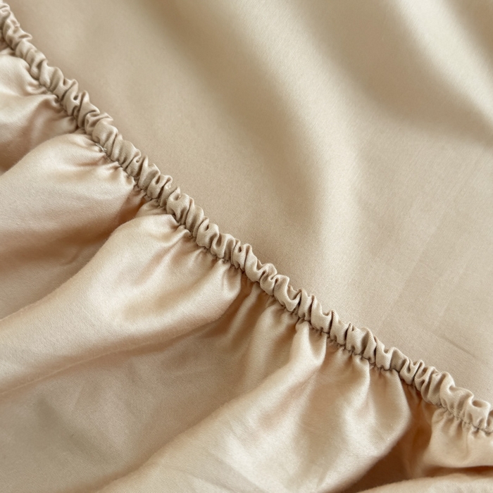 91家纺网 家纺一手货源 找家纺 艾迪尚家纺 2025新款A类纯色双拼长绒棉纯棉刺绣系列单品床笠 床笠单件（有单品 可定制） 灰杏谧境