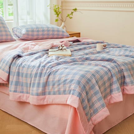 91家纺网 家纺一手货源 找家纺 （总）雅萱家纺 2025新款全棉纯棉色织水洗棉棉花夏被夏凉被空调被