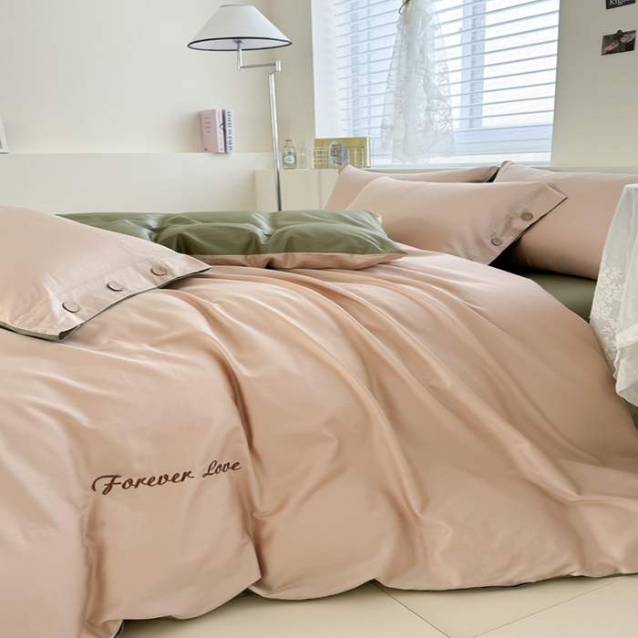 91家纺网 家纺一手货源 找家纺 艾迪尚家纺 2025新款A类纯色双拼长绒棉纯棉刺绣系列单品被套 被套单件（有单品 可定制） 云栖竹语