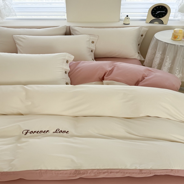 91家纺网 家纺一手货源 找家纺 艾迪尚家纺 2025新款A类纯色双拼长绒棉纯棉刺绣系列单品被套 被套单件（有单品 可定制） 奶粉甜梦