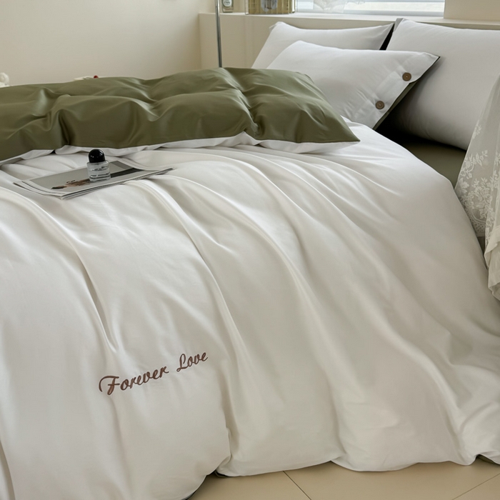 91家纺网 家纺一手货源 找家纺 艾迪尚家纺 2025新款A类纯色双拼长绒棉纯棉刺绣系列单品被套 被套单件（有单品 可定制） 轻奢翠盏