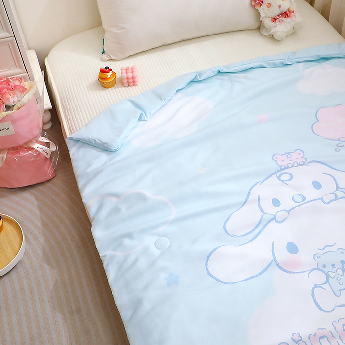 91家纺网 家纺一手货源 找家纺 2025新款三丽鸥正版授权库洛米儿童大版夏被夏凉被凉感天丝空调被夏凉被幼儿园午睡凉席夏被三件套 大耳狗-宝贝