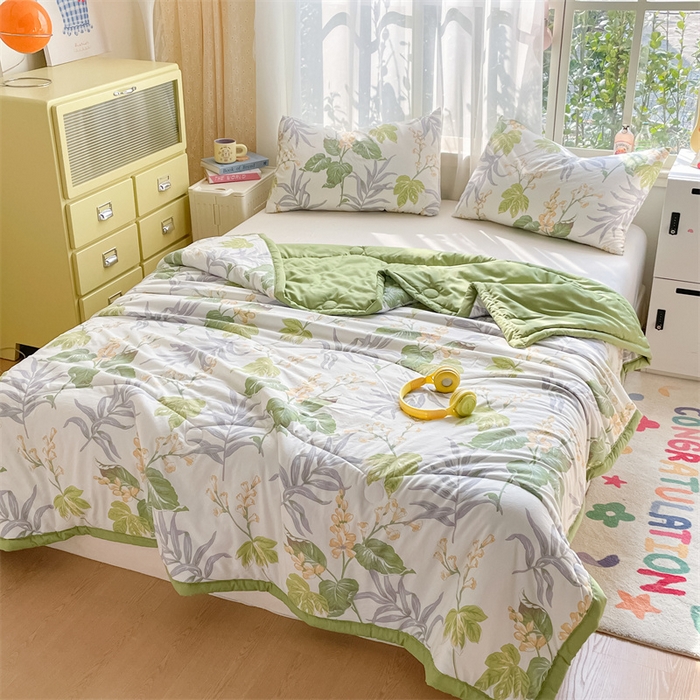 91家纺网 家纺一手货源 找家纺 美澳家纺 2025新款水洗棉印花夏被夏凉被空调被 夏日风情