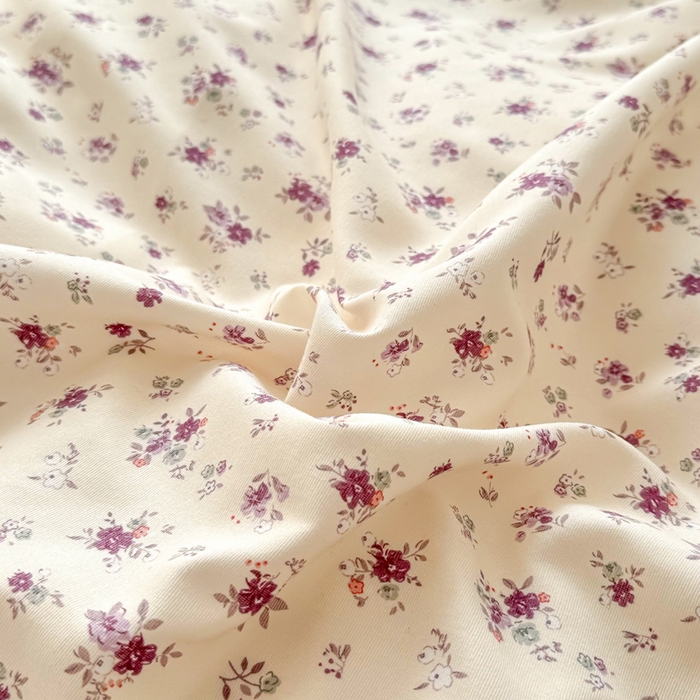 91家纺网 家纺一手货源 找家纺 丝芙妮家居2025新款水洗针织棉双层纱印花四件套 春野花苑