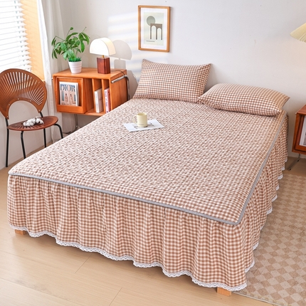 91家纺网 家纺一手货源 找家纺 （总）乐逸家纺 2025新品全棉色织床裙