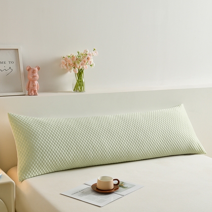 91家纺网 家纺一手货源 找家纺 艾兜坊 2025新款凉豆豆双人枕套 极简-浅绿