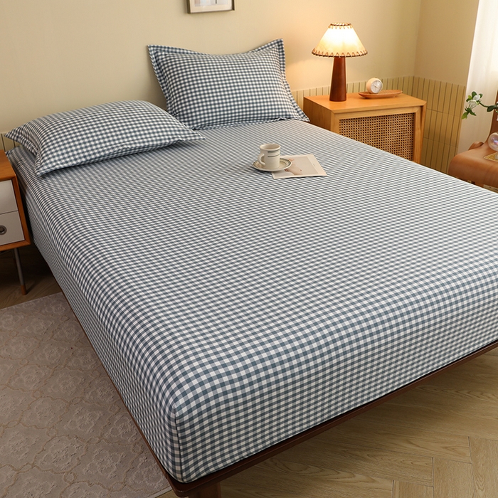 91家纺网 家纺一手货源 找家纺 （总）绒多多 2025新款简约水洗棉色织床笠