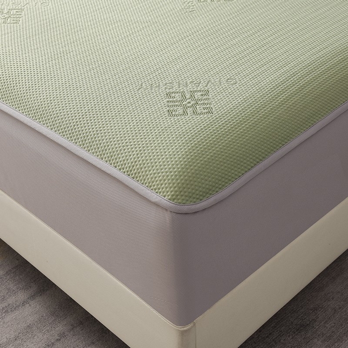 91家纺网 家纺一手货源 找家纺 绒多多 2025新款A类凉感冰豆豆席子凉席床笠款 果绿