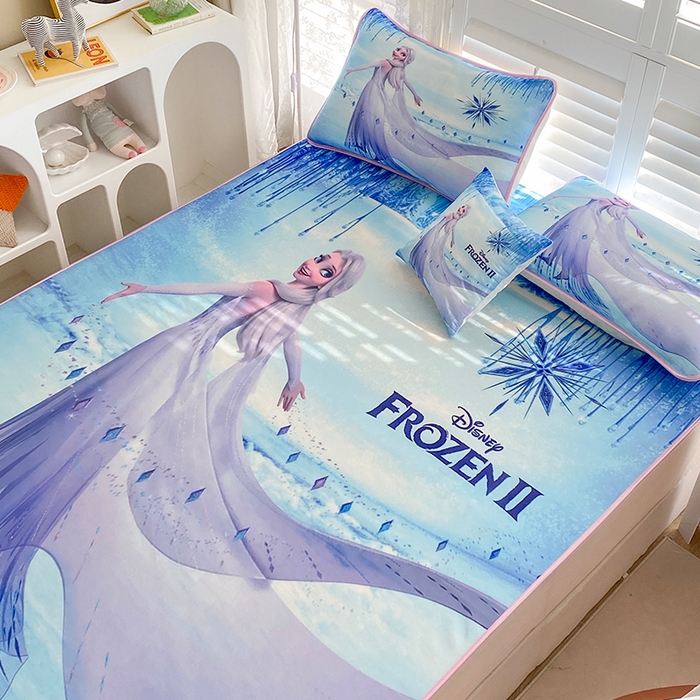 91家纺网 家纺一手货源 找家纺 ds生活馆 2025新款大版卡通牛奶丝凉席艾莎女王