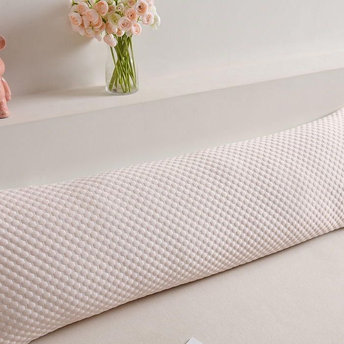 91家纺网 家纺一手货源 找家纺 艾兜坊 2025新款凉豆豆双人枕套 极简-浅粉