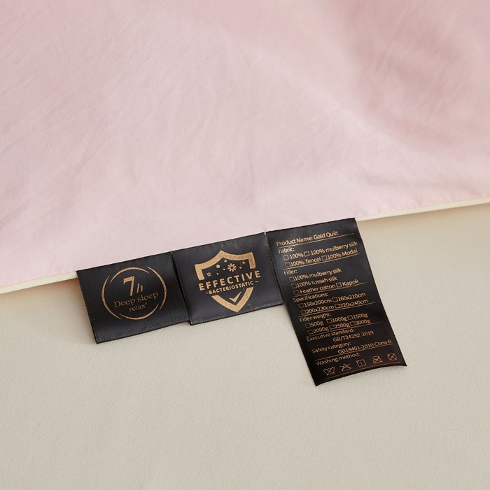 91家纺网 家纺一手货源 找家纺 恋之语 2025新款110克麻绳双拼刺绣单被套 樱花粉+米黄