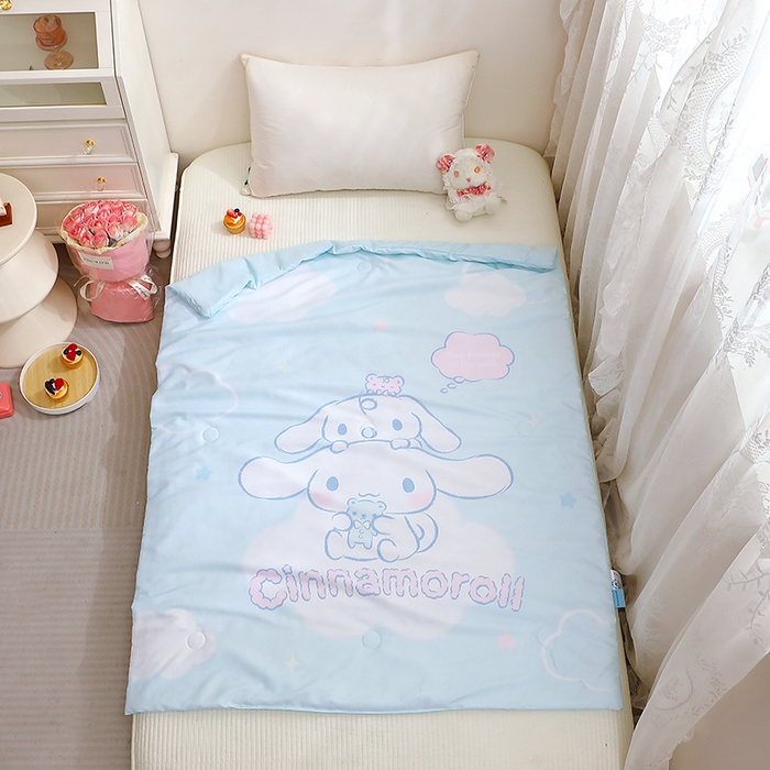 91家纺网 家纺一手货源 找家纺 2025新款三丽鸥正版授权库洛米儿童大版夏被夏凉被凉感天丝空调被夏凉被幼儿园午睡凉席夏被三件套 大耳狗-宝贝