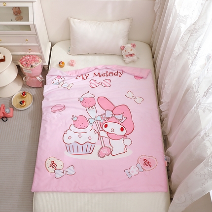 91家纺网 家纺一手货源 找家纺 （总）2025新款三丽鸥正版授权库洛米儿童大版夏被夏凉被凉感天丝空调被夏凉被幼儿园午睡凉席夏被三件套