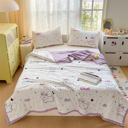 91家纺网 家纺一手货源 找家纺 （总）美澳家纺 2025新款水洗棉印花夏被夏凉被空调被