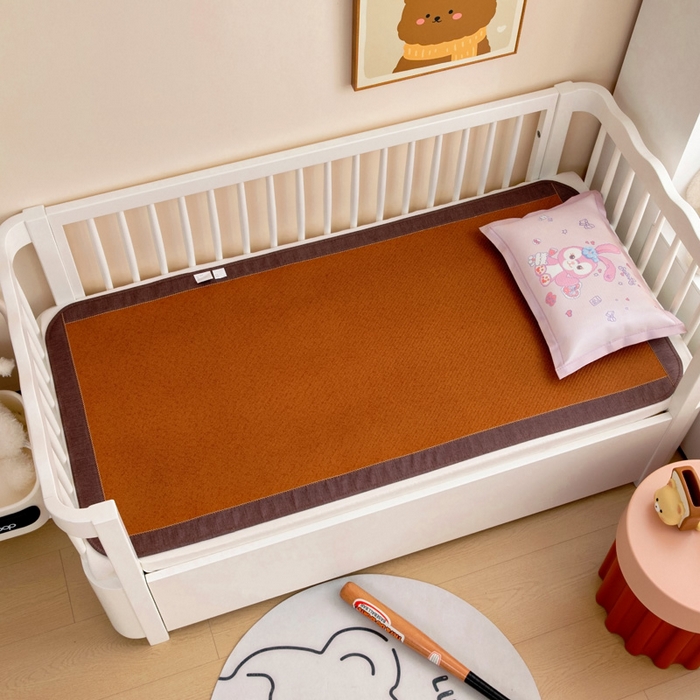 91家纺网 家纺一手货源 找家纺 梵赫 2025新款冰丝古藤双面卡通儿童凉席凉席-星黛小兔