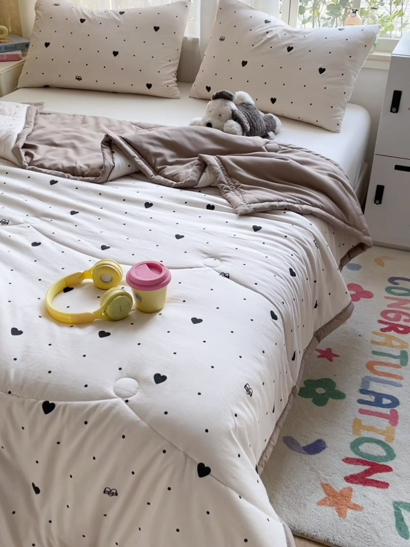 91家纺网 家纺一手货源 找家纺 美澳家纺 2025新款水洗棉印花夏被夏凉被空调被 心恋