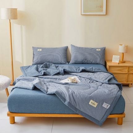 91家纺网 家纺一手货源 找家纺 （总）恋人优选 2025新款纯棉色织水洗夏被