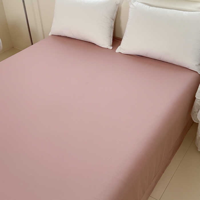 91家纺网 家纺一手货源 找家纺 艾迪尚家纺 2025新款A类纯色双拼长绒棉纯棉刺绣系列单品床单 床单单件（有单品 可定制） 淡绿粉韵