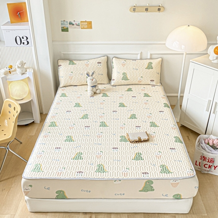 91家纺网 家纺一手货源 找家纺 （总）可恩欣 爆款加厚乳胶凉席床笠三件套可单卖可组合凉感丝夏被四件套