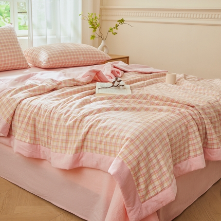 91家纺网 家纺一手货源 找家纺 （总）雅萱家纺 2025新款全棉纯棉色织水洗棉棉花夏被夏凉被空调被