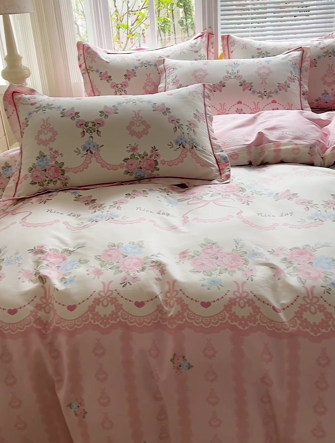 91家纺网 家纺一手货源 找家纺 暖芯优选 2025新款全棉纯棉一字绣四件套系列 半夏清风