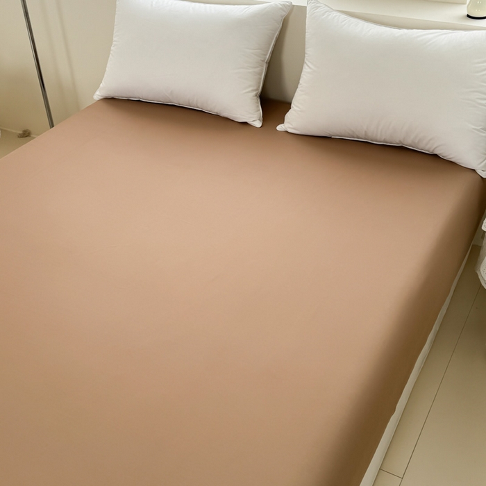 91家纺网 家纺一手货源 找家纺 艾迪尚家纺 2025新款A类纯色双拼长绒棉纯棉刺绣系列单品床笠 床笠单件（有单品 可定制） 驼韵蓝调