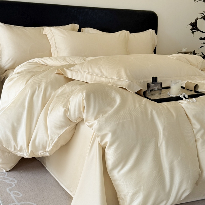 91家纺网 家纺一手货源 找家纺 莱豫家纺 2025新款天丝棉提花四件套 媞娜米