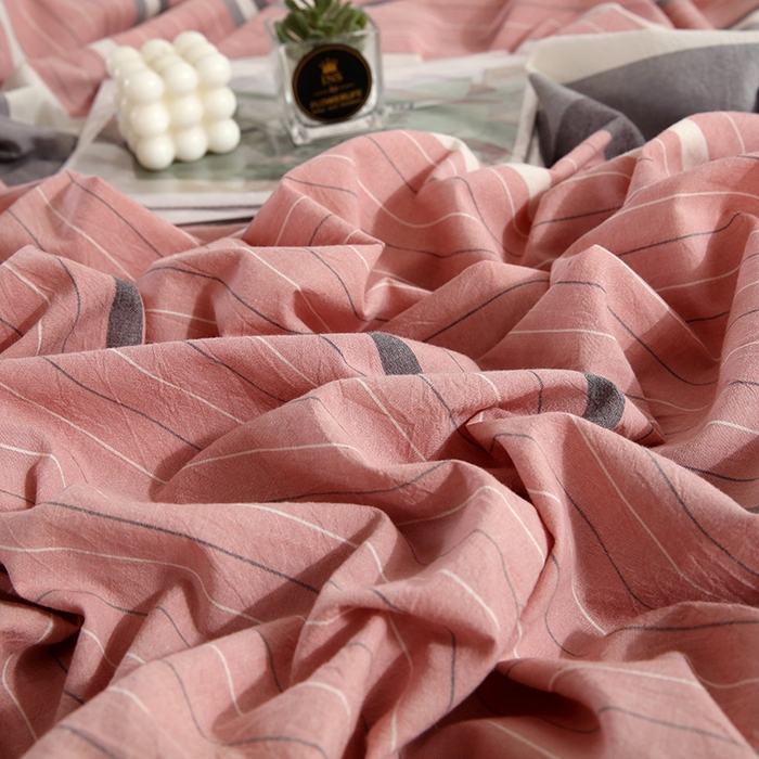 91家纺网 家纺一手货源 找家纺 恋之语家纺 2025新款全棉纯棉色织床单单品单床单床单单件 丽人粉