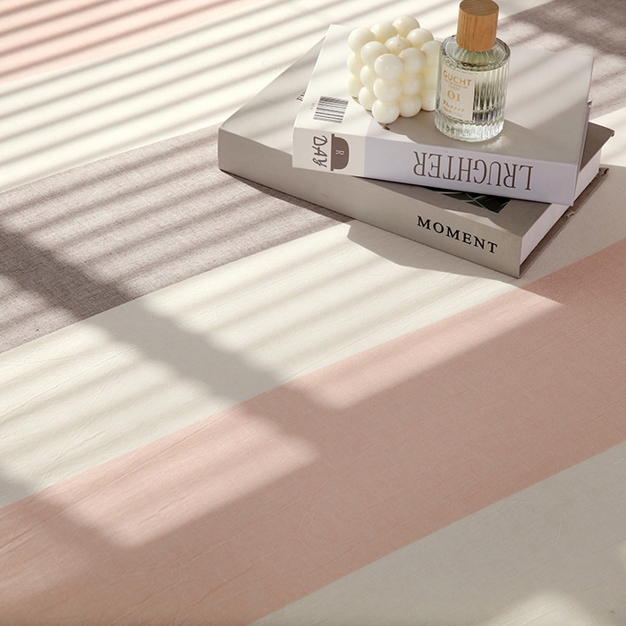 91家纺网 家纺一手货源 找家纺 恋之语 2025新款全棉纯棉色织床笠单品单床笠床笠单件 简约粉灰条