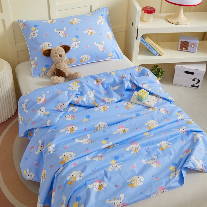 91家纺网 家纺一手货源 找家纺 ds生活馆 2025新款儿童纯棉精梳棉系列单夏被 玩具玉桂狗